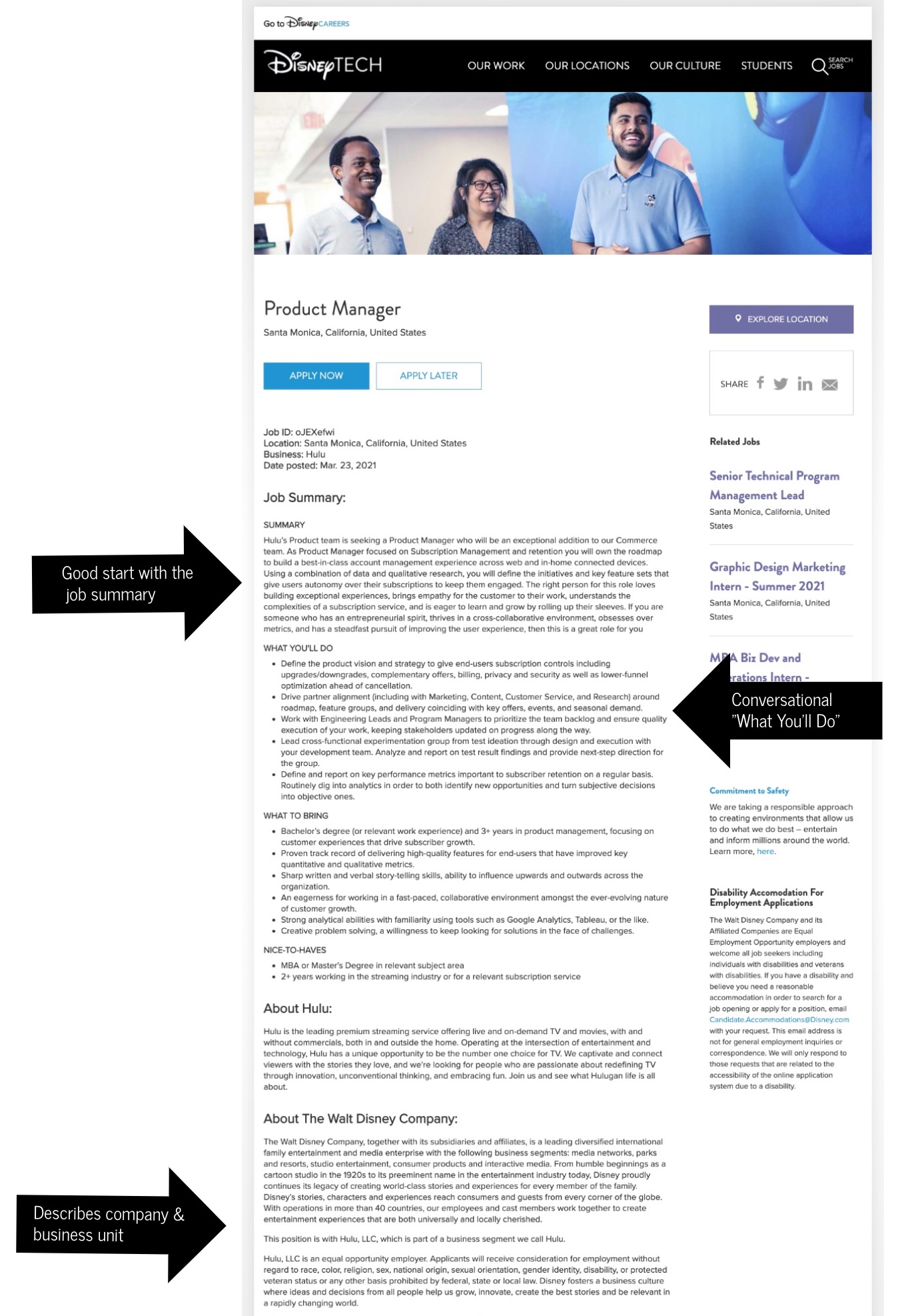 How_to_write_a_job_description_template_Disney___Ongig | Ongig Blog How to write a job description template Disney | Ongig